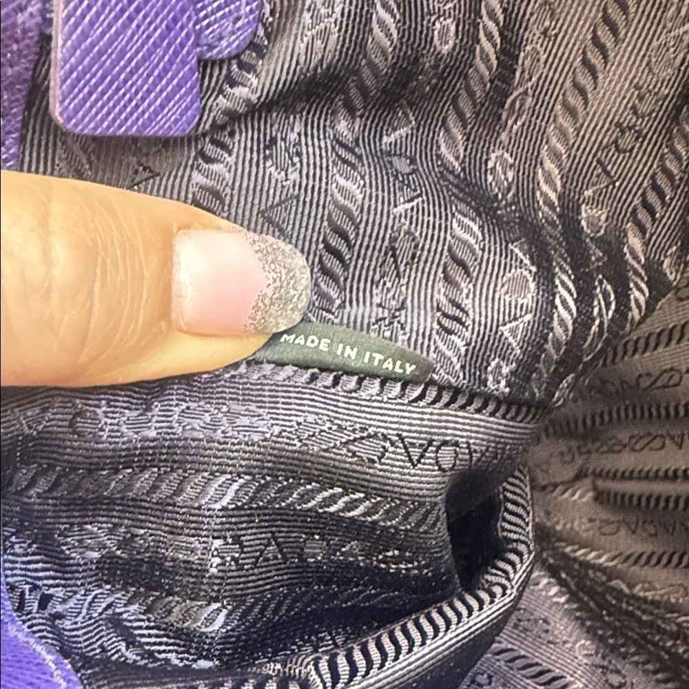 Prada Purple Tote with Rainbow Design - Picture 9 of 13